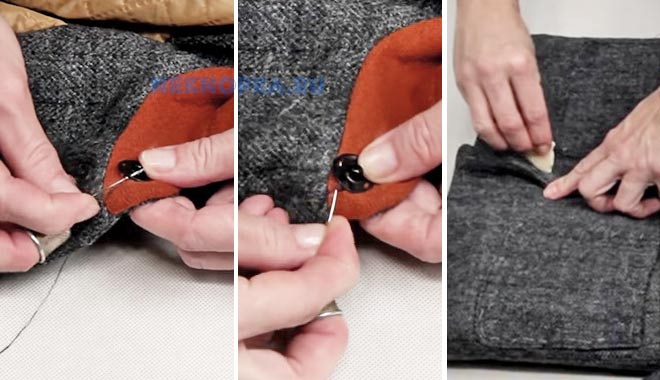 Как пришить кнопки к пальто или шубе