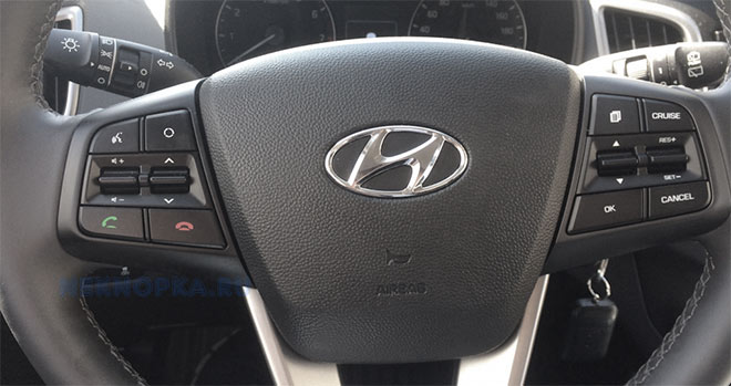 Утановка блока кнопок круиз-контроля для SuperVision Hyundai Creta